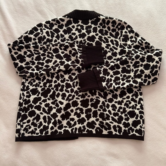 Vince Camuto Leopard Print Short Open Front Cardigan, Sz XS - Picture 7 of 12